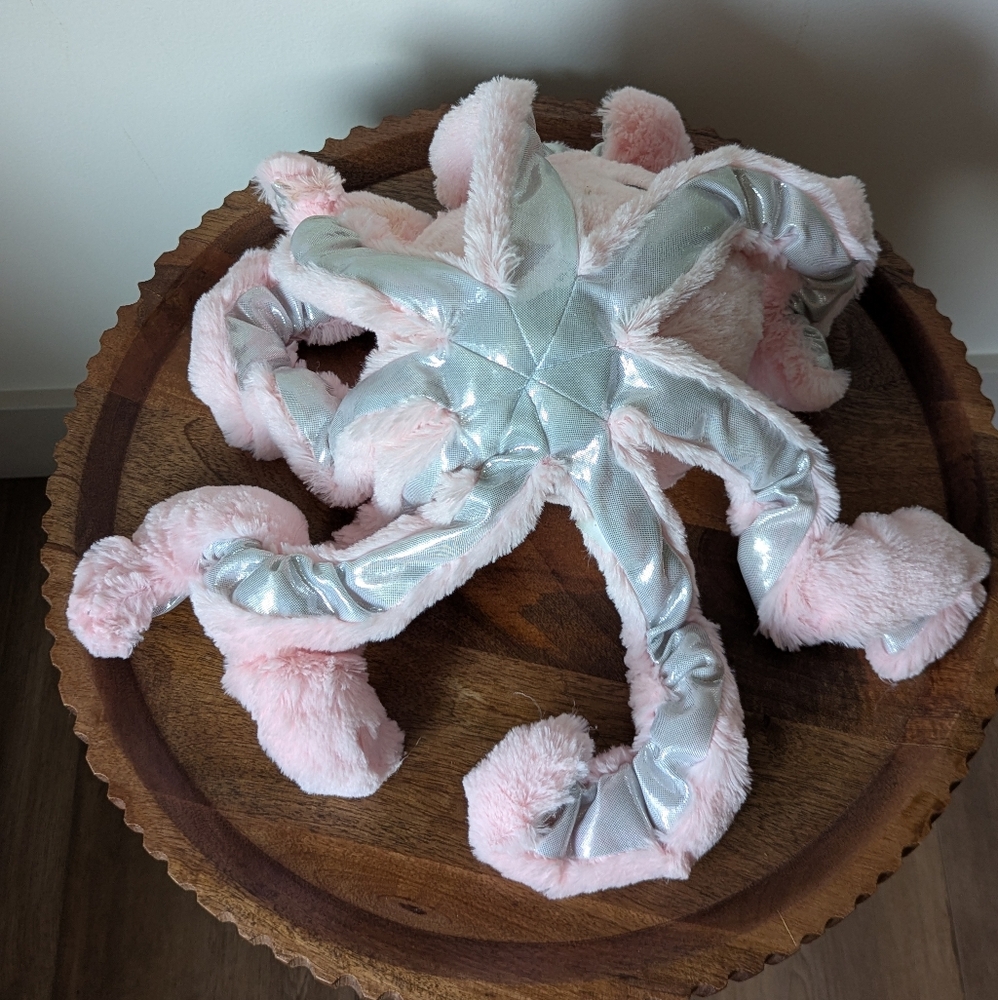 Walgreens Octopus Plush Stuffed Animal Pink Silver - Picture 7 of 8